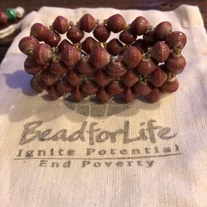 Bead for Life Brown Imara Cuff Boho Bracelet